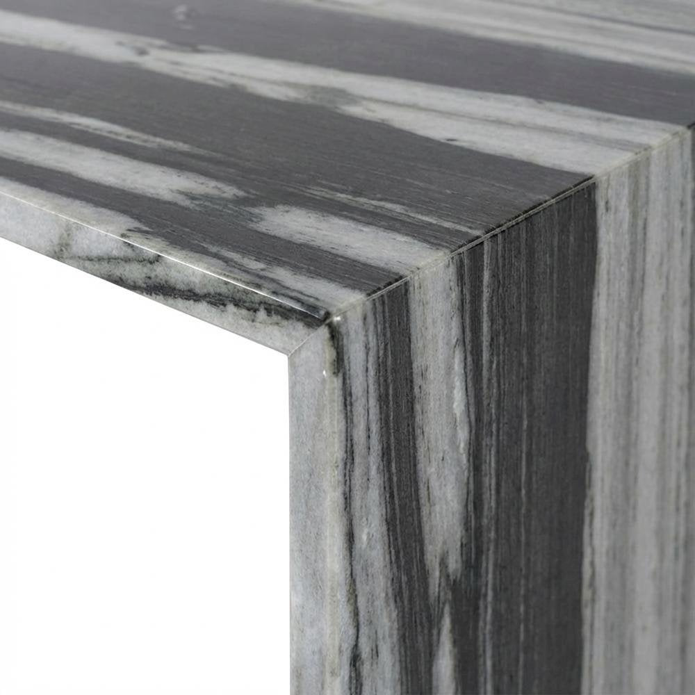 Contemporary Marble Coffee Table with Durable Panda Finish