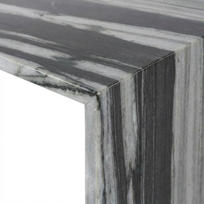 Contemporary Marble Coffee Table with Durable Panda Finish