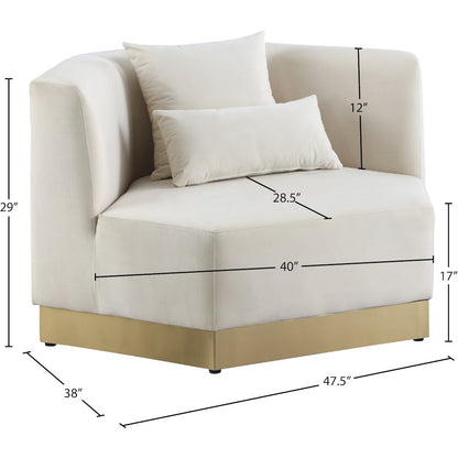 Marquis Cream Velvet Chair