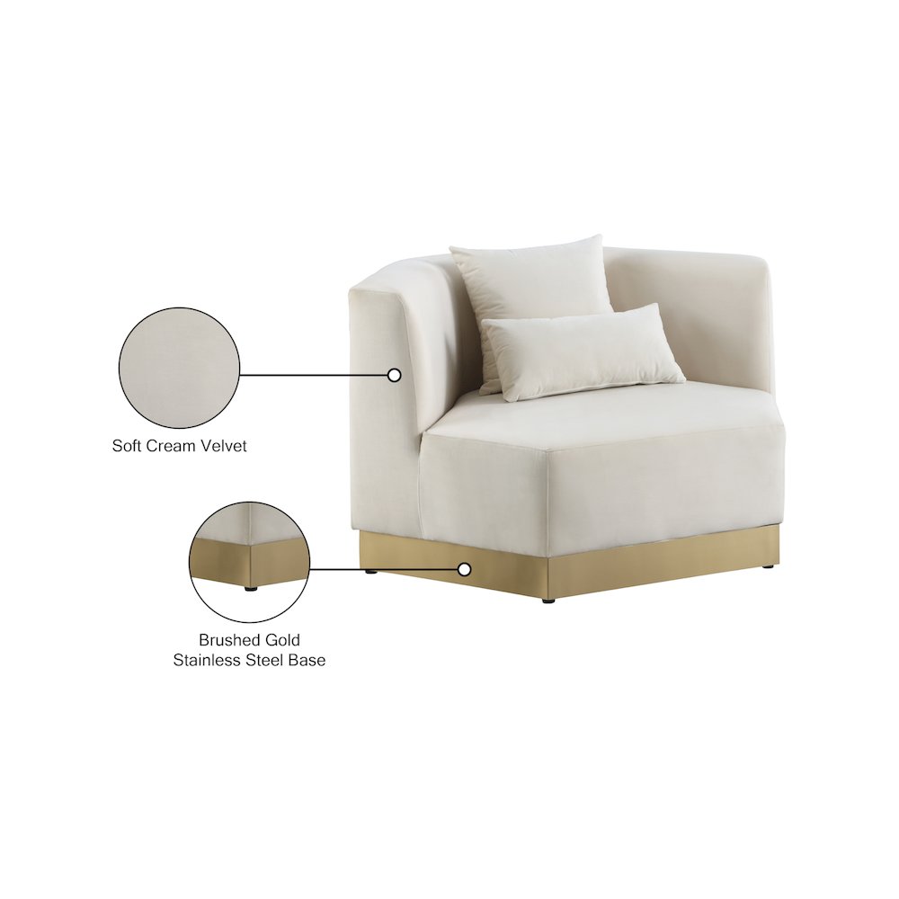 Marquis Cream Velvet Chair