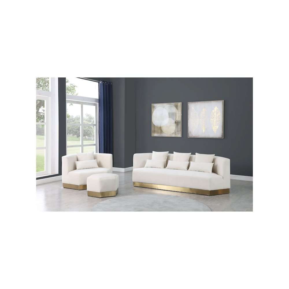 Marquis Cream Velvet Chair