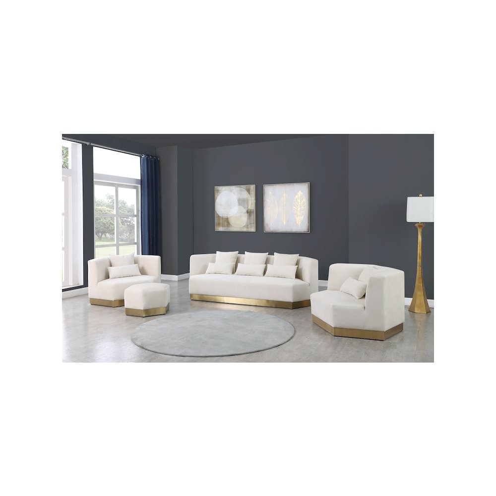 Marquis Cream Velvet Chair