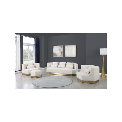 Marquis Cream Velvet Sofa