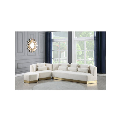 Marquis Cream Velvet Sofa