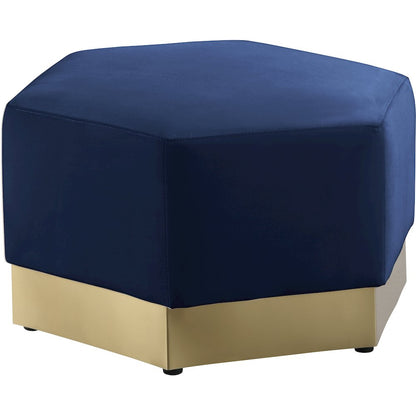 Marquis Navy Velvet Ottoman
