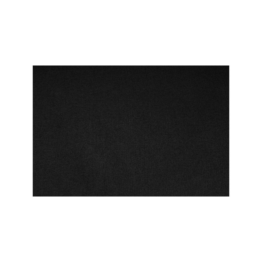 Serene Black Linen Textured Fabric Deluxe Comfort Modular Ottoman