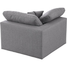Serene Grey Linen Textured Fabric Deluxe Comfort Modular Corner Chair