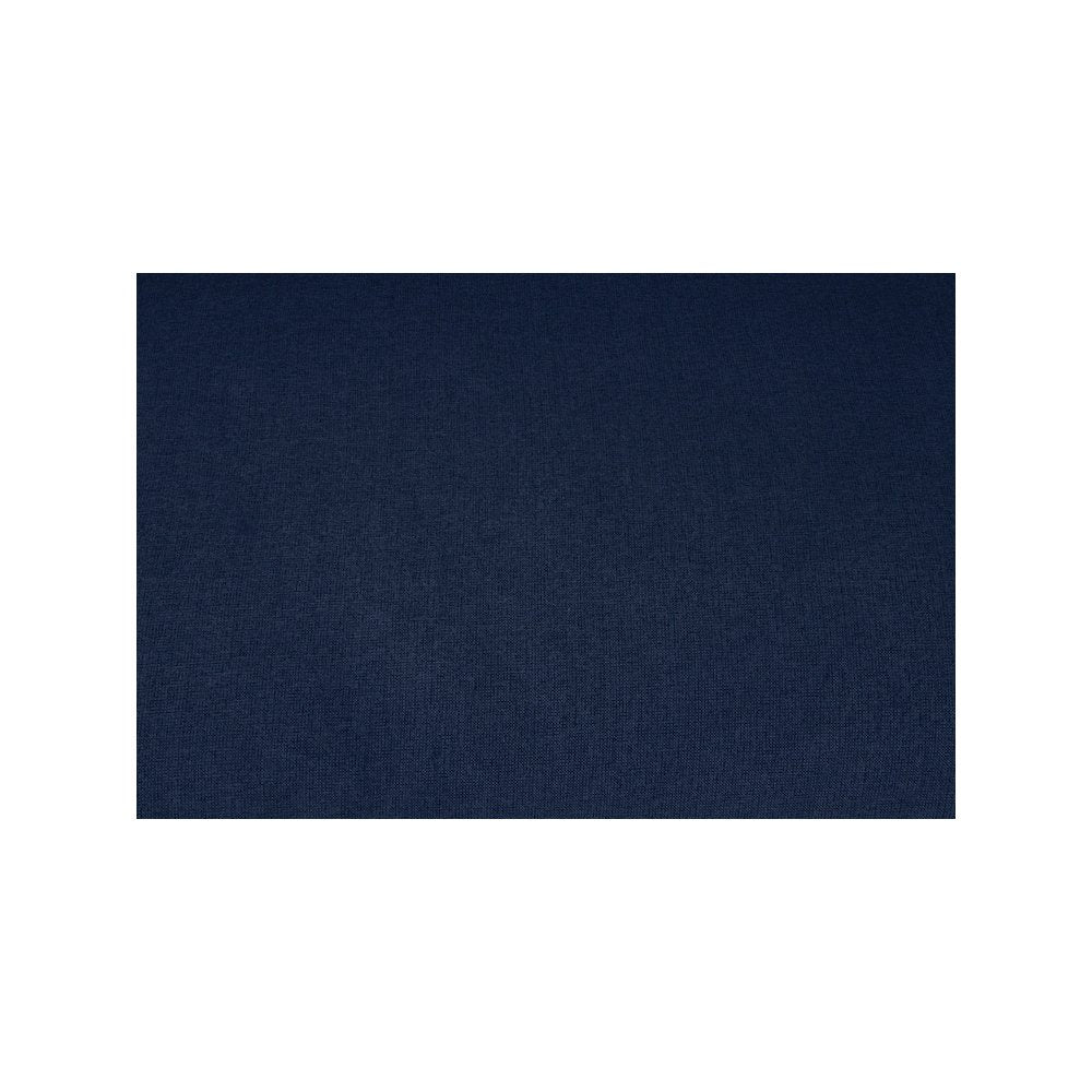 Serene Navy Linen Textured Fabric Deluxe Comfort Modular Ottoman