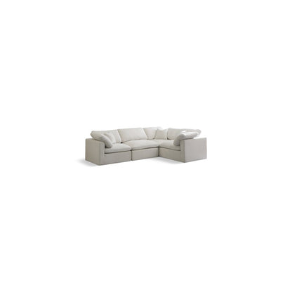 Plush Cream Velvet Modular Sectional