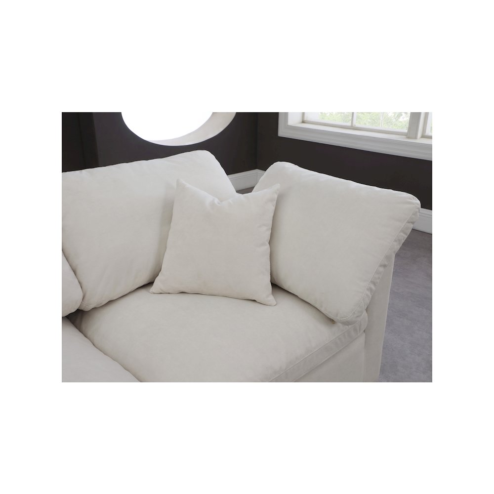 Plush Cream Velvet Modular Sectional