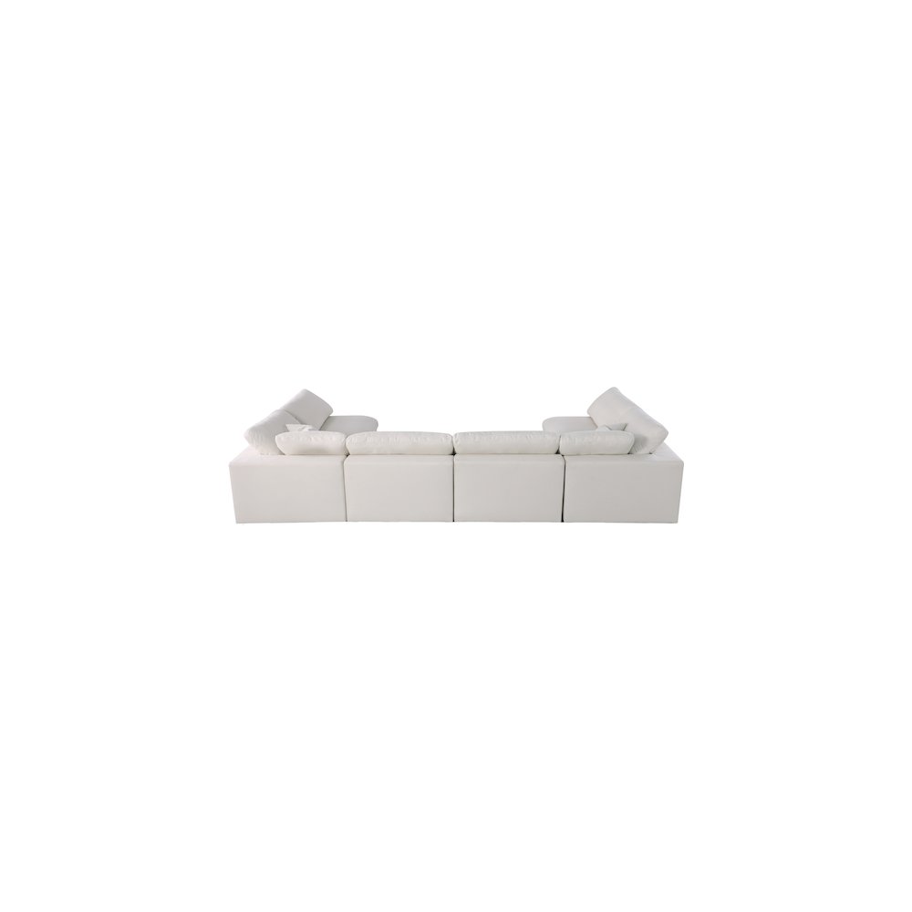 Plush Cream Velvet Standard Comfort Modular Sectional