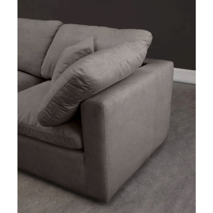 Plush Grey Velvet Modular Sectional