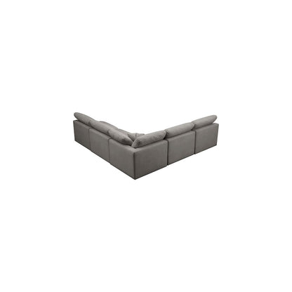Plush Grey Velvet Standard Comfort Modular Sectional