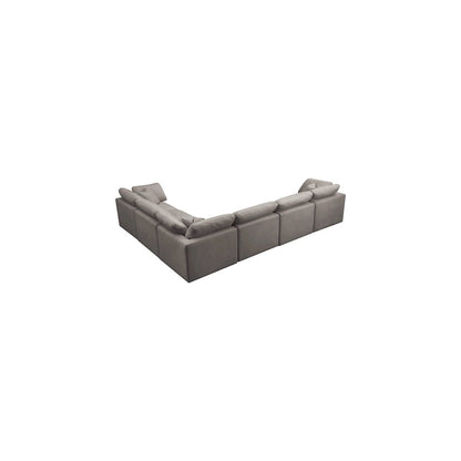 Plush Grey Velvet Standard Comfort Modular Sectional