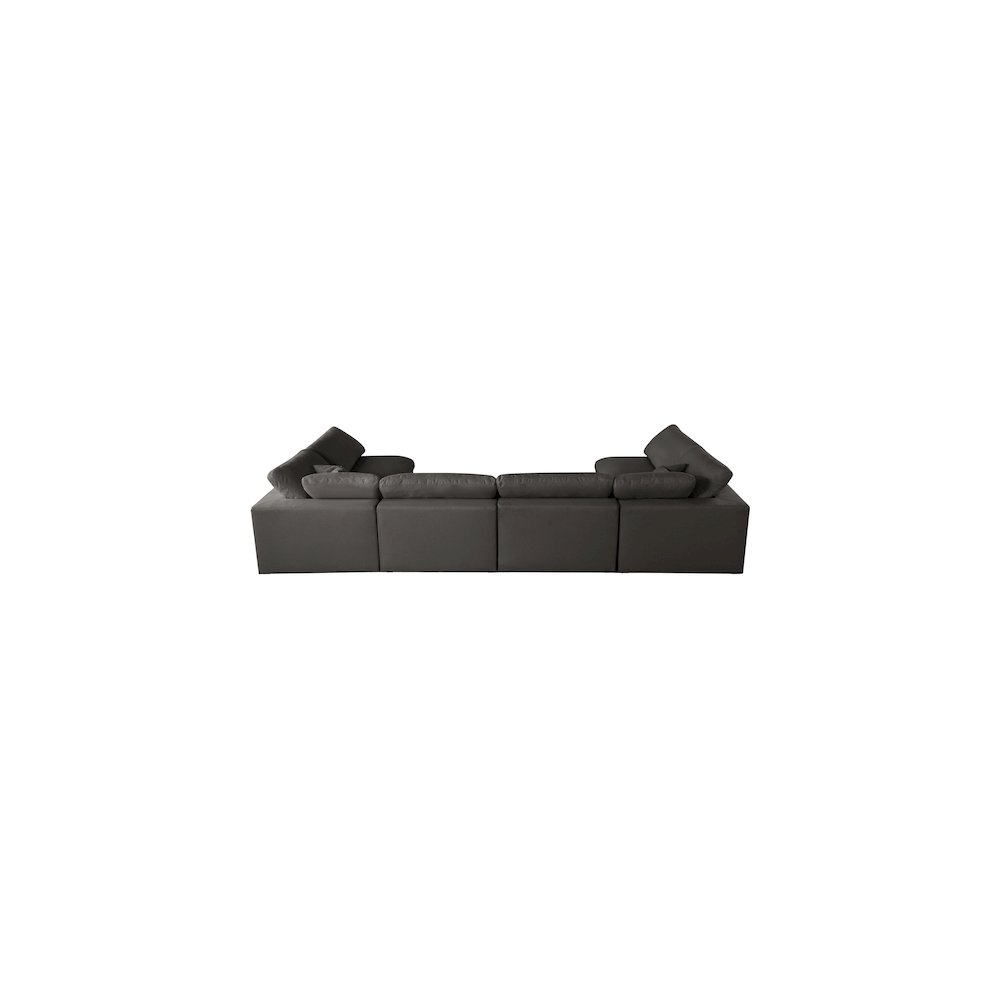 Plush Grey Velvet Standard Comfort Modular Sectional