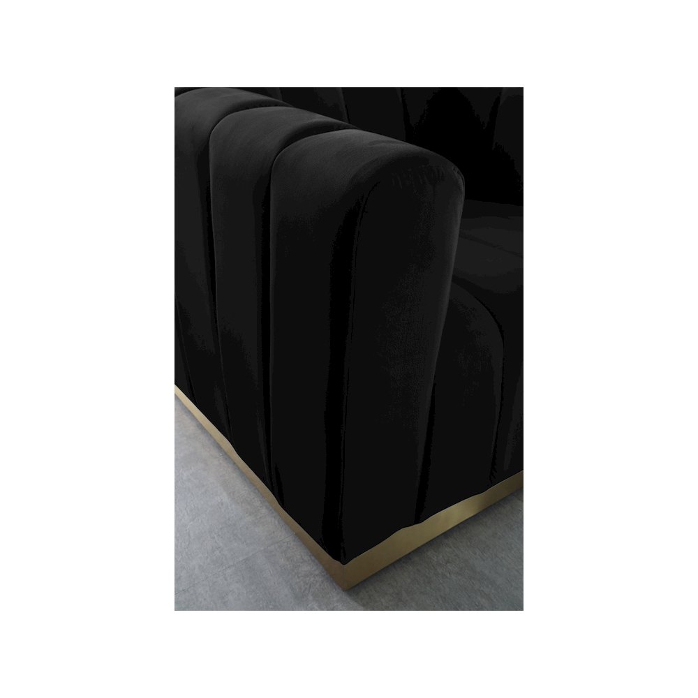 Marlon Black Velvet Chair