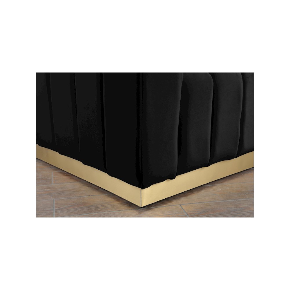 Marlon Black Velvet Loveseat