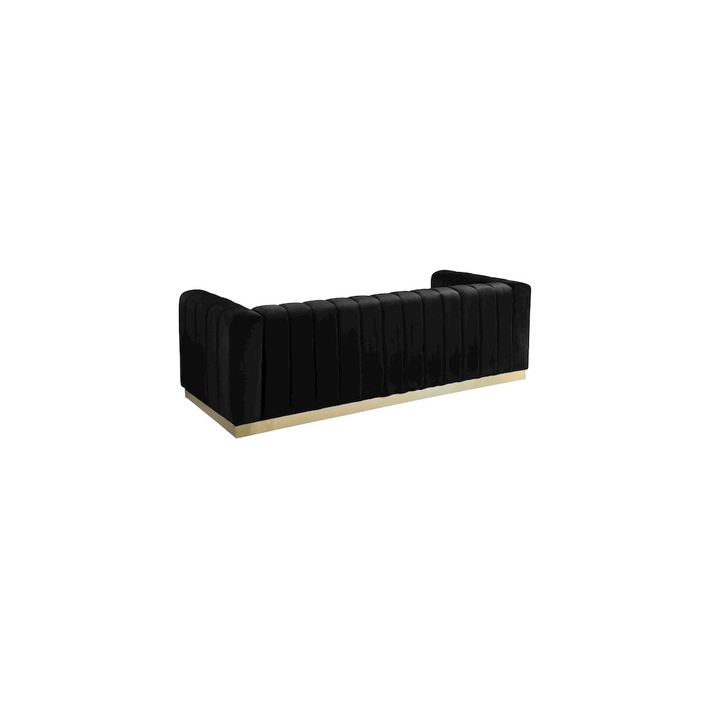 Marlon Black Velvet Sofa