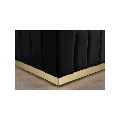 Marlon Black Velvet Sofa