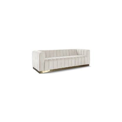 Marlon Cream Velvet Sofa