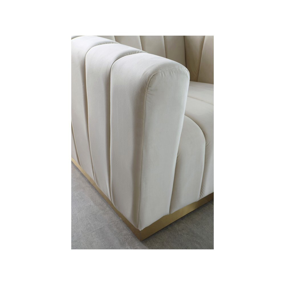 Marlon Cream Velvet Sofa