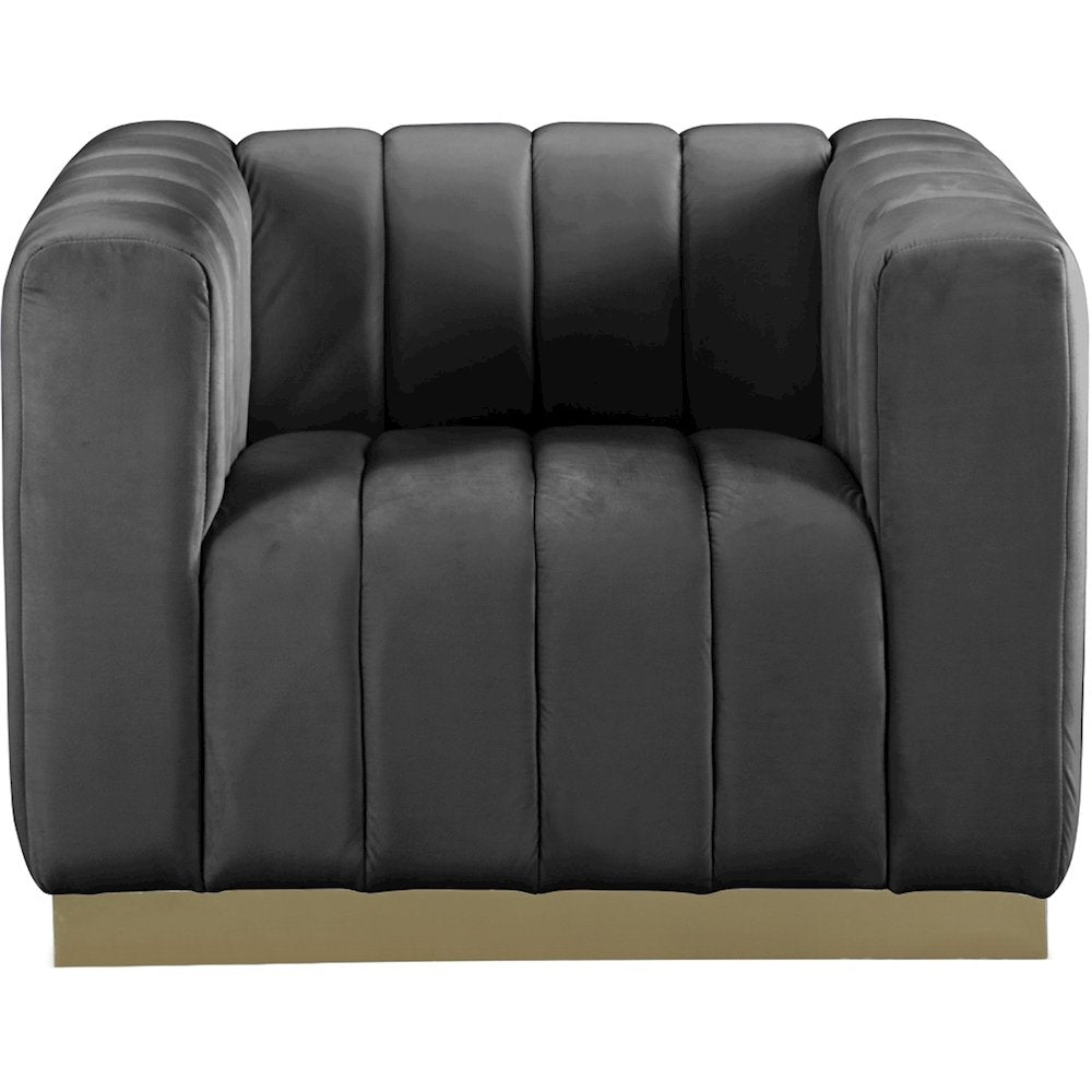 Marlon Grey Velvet Chair
