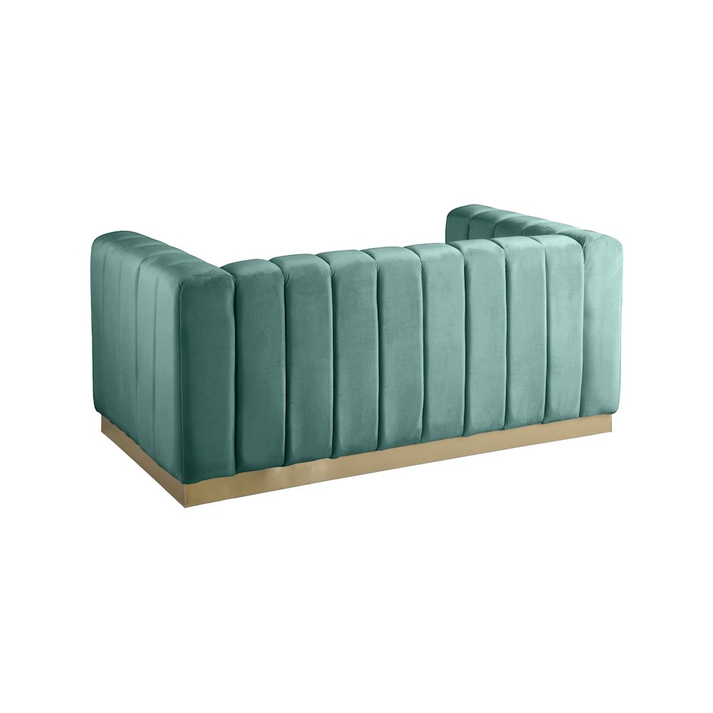 Marlon Mint Velvet Loveseat