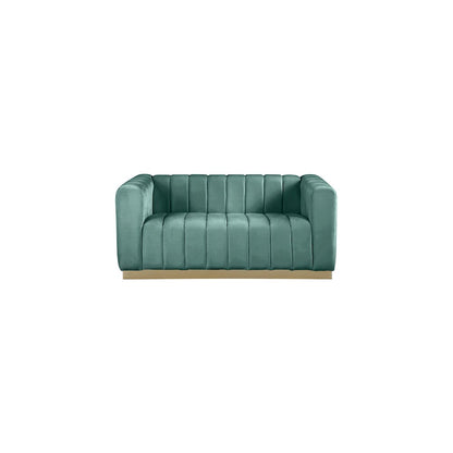 Marlon Mint Velvet Loveseat