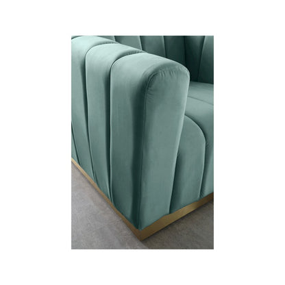 Marlon Mint Velvet Loveseat