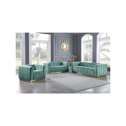 Marlon Mint Velvet Loveseat