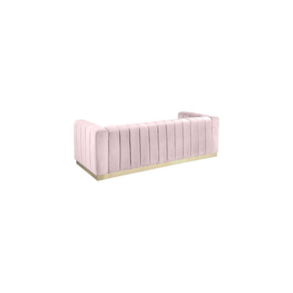 Marlon Pink Velvet Sofa