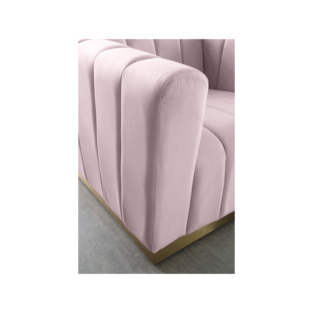 Marlon Pink Velvet Sofa
