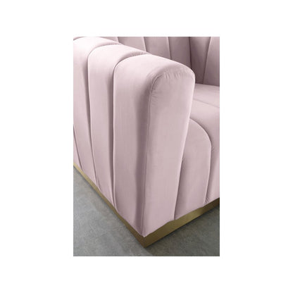Marlon Pink Velvet Sofa