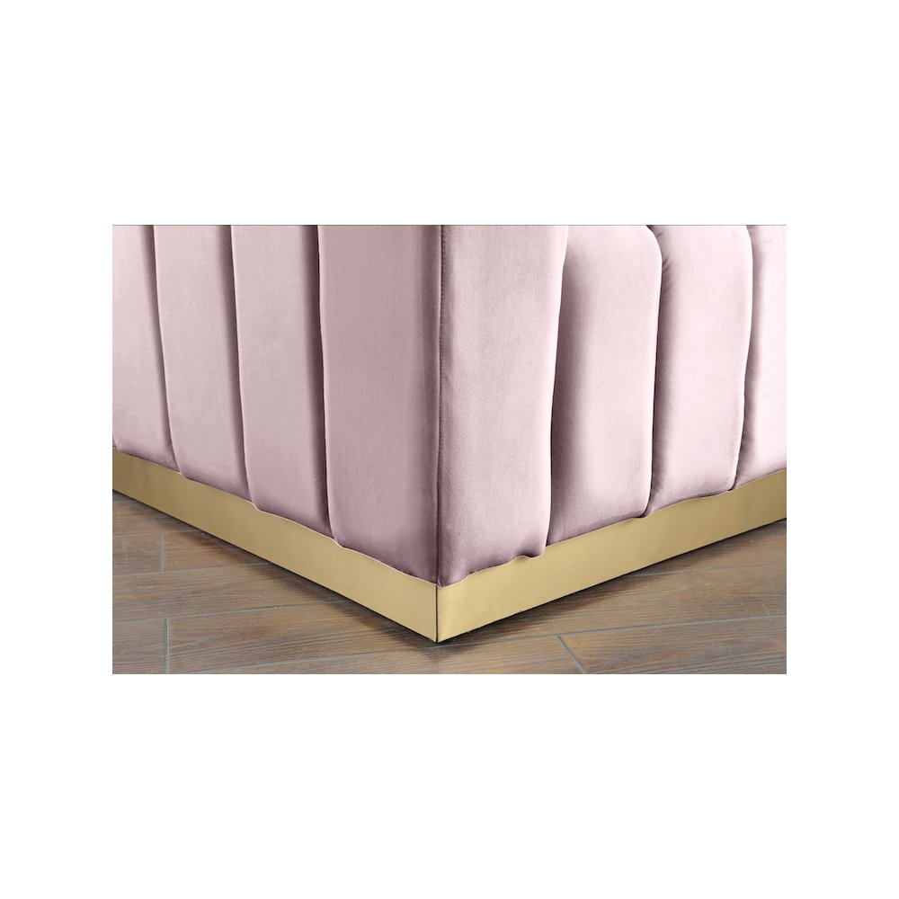 Marlon Pink Velvet Sofa