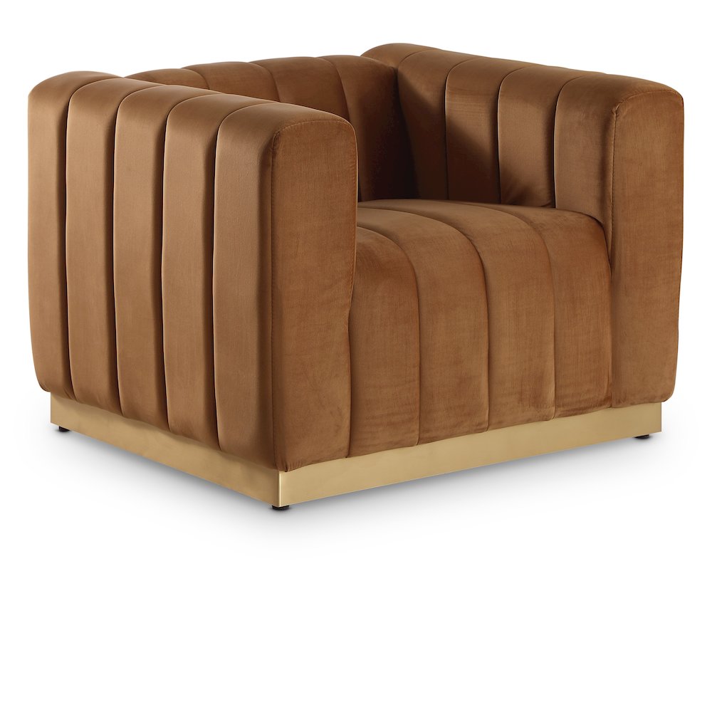 Marlon Saddle Velvet Chair