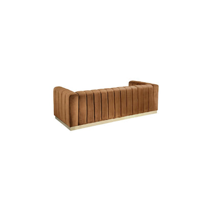 Marlon Saddle Velvet Sofa