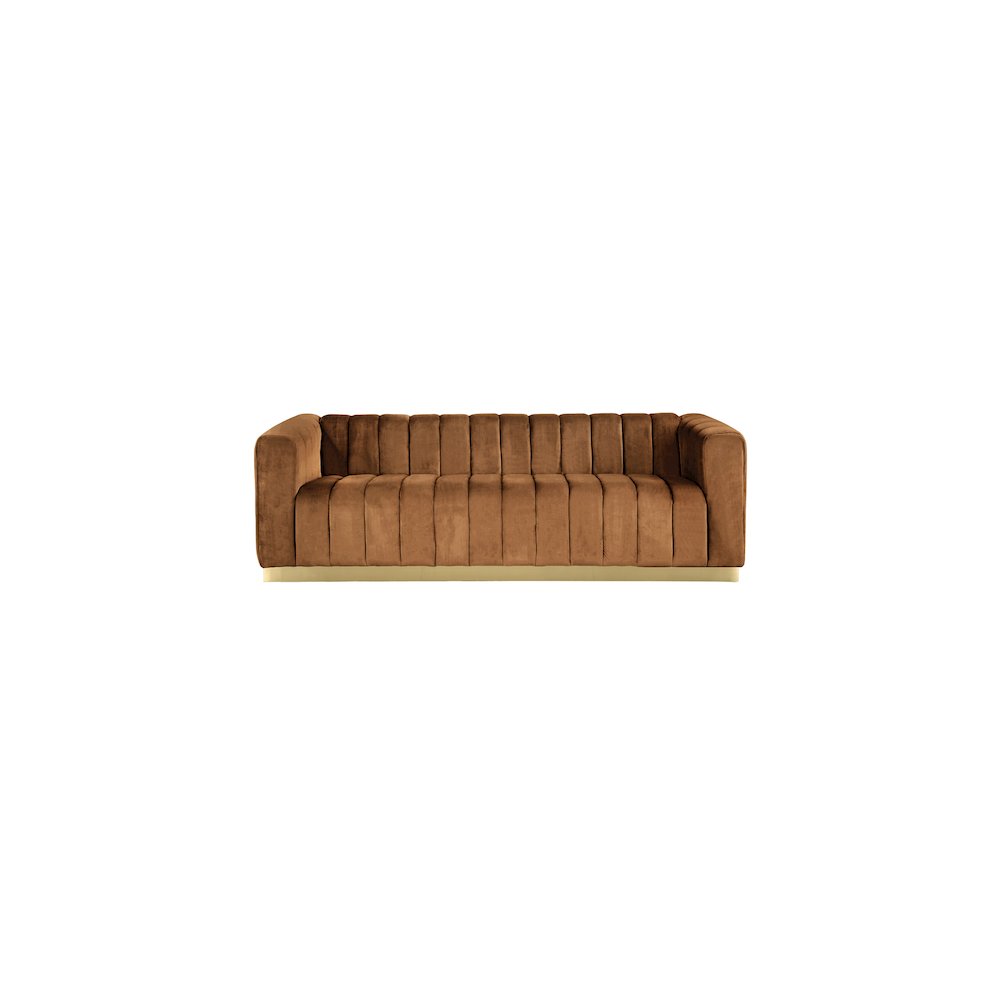 Marlon Saddle Velvet Sofa