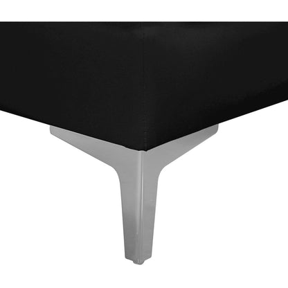 Alina Black Velvet Armless Chair
