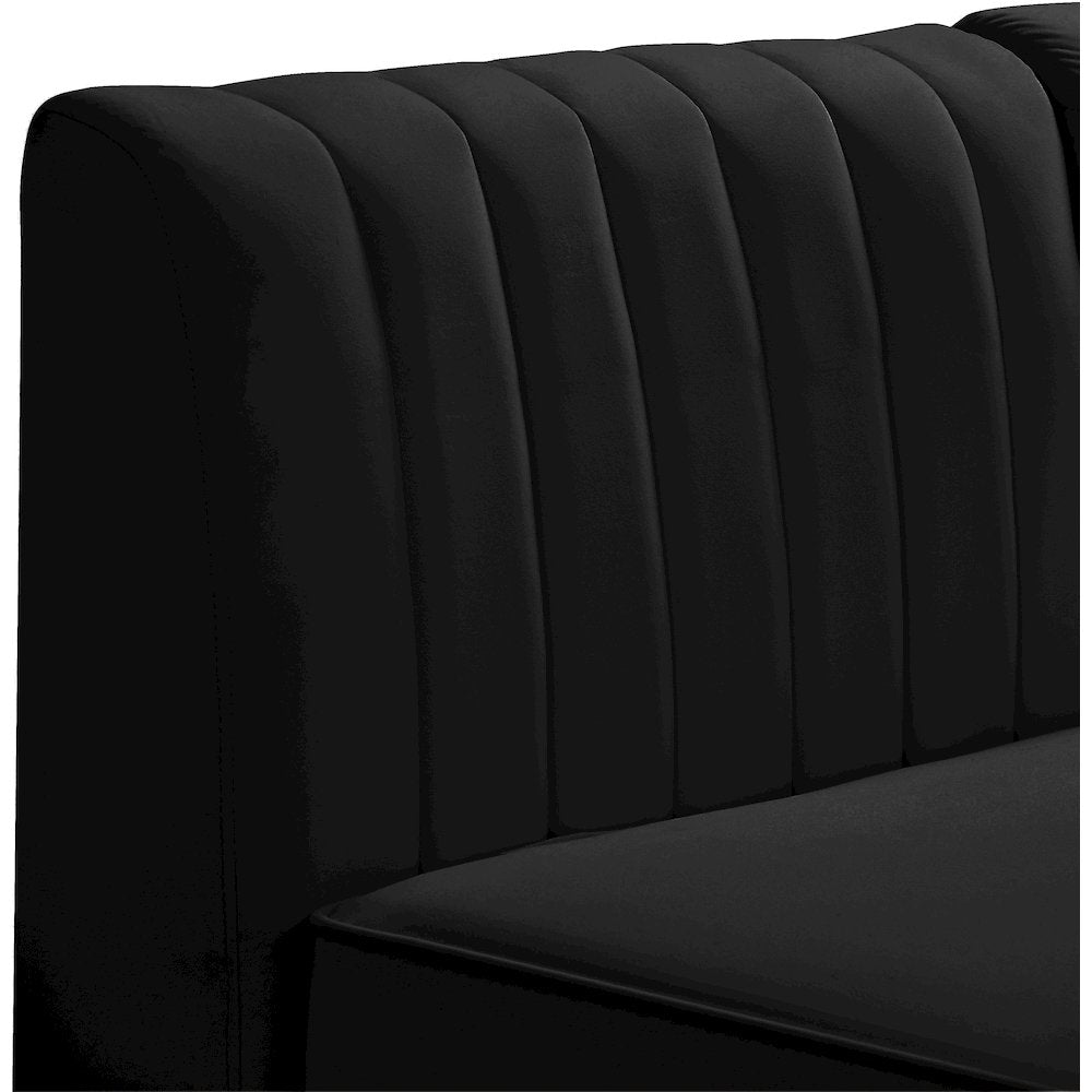 Alina Black Velvet Modular Sofa