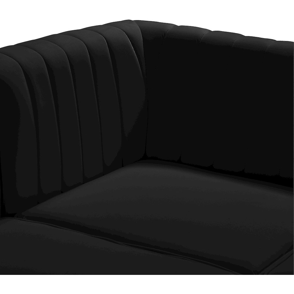 Alina Black Velvet Modular Sofa
