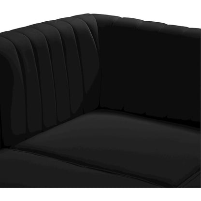 Alina Black Velvet Modular Sofa