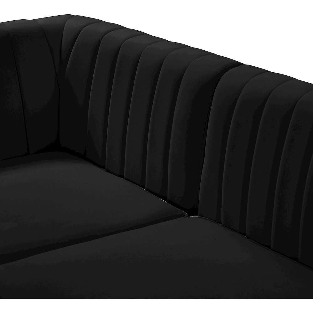 Alina Black Velvet Modular Sofa
