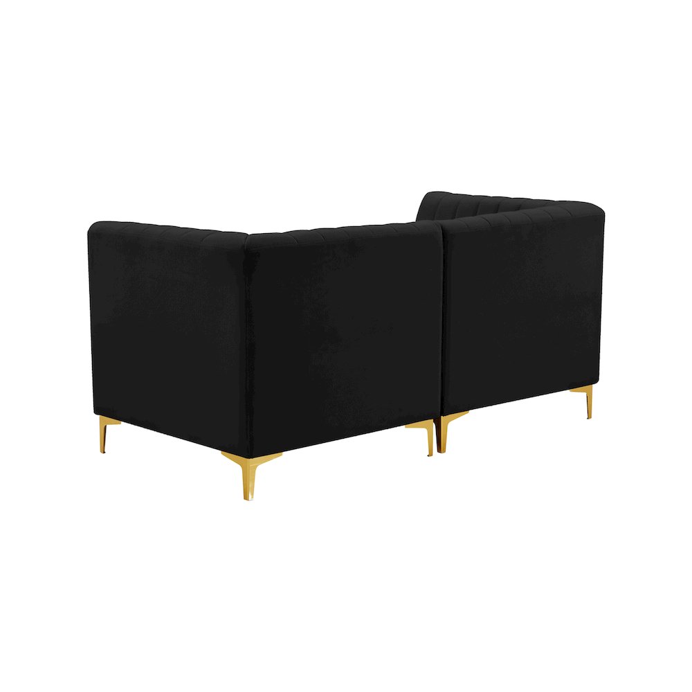 Alina Black Velvet Modular Sofa