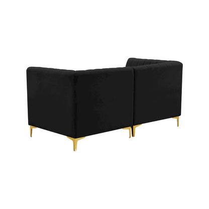 Alina Black Velvet Modular Sofa