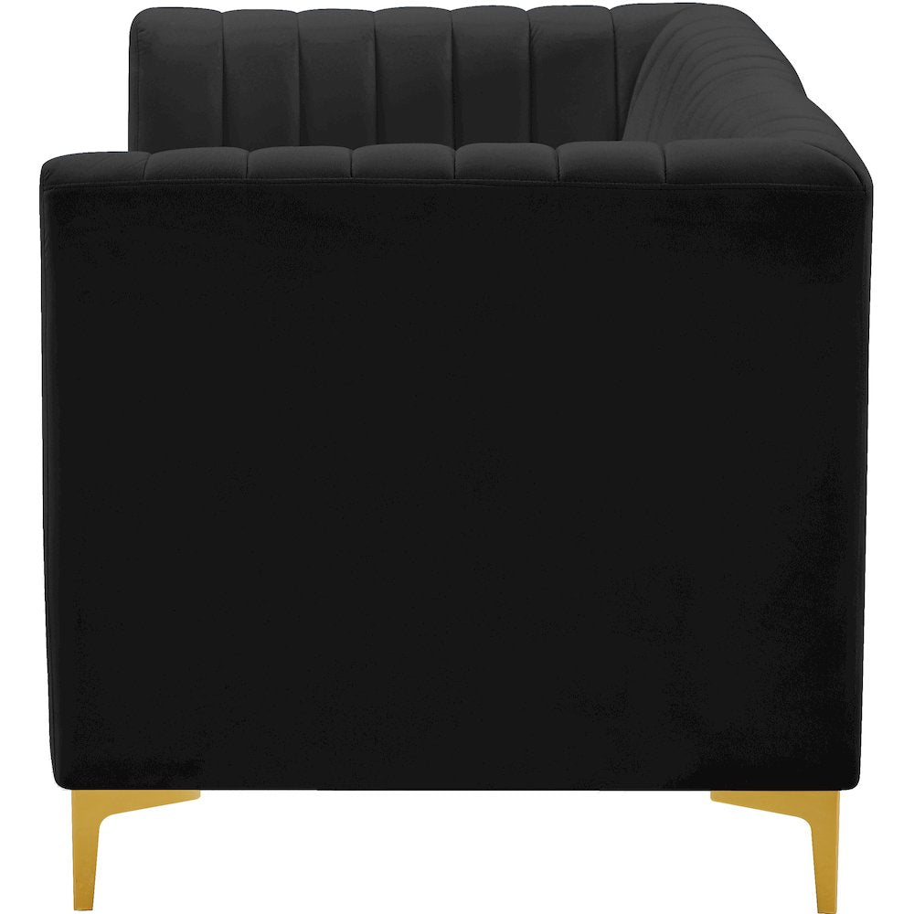 Alina Black Velvet Modular Sofa