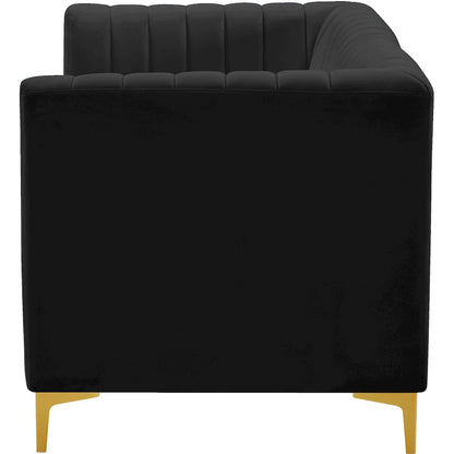 Alina Black Velvet Modular Sofa