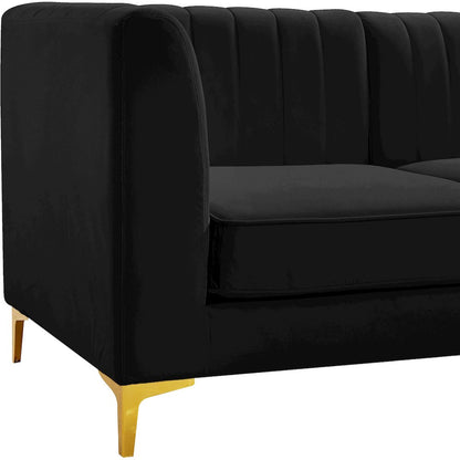 Alina Black Velvet Modular Sofa