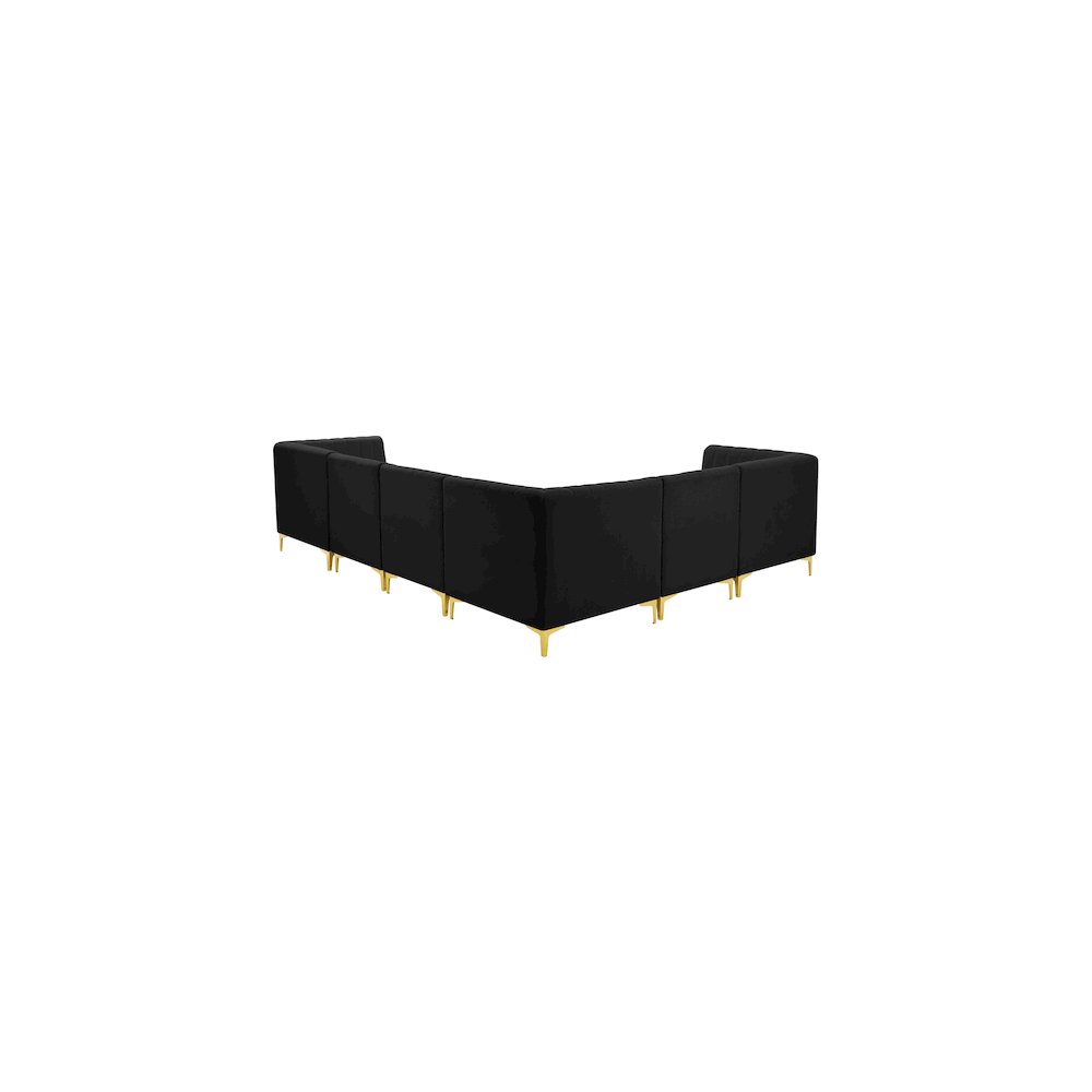 Alina Black Velvet Modular Sectional