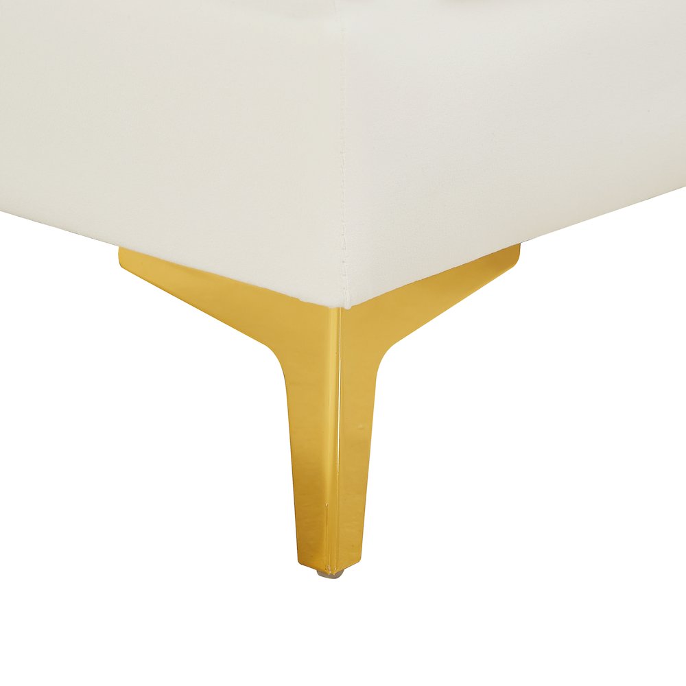 Alina Cream Velvet Corner Chair