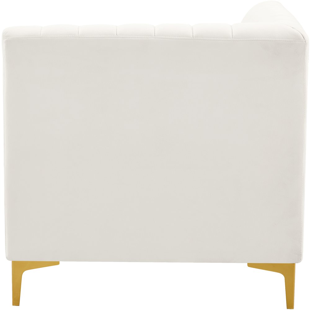 Alina Cream Velvet Corner Chair